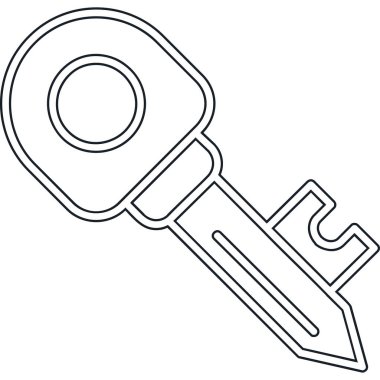 Anahtar simgesi vektör illüstrasyonu