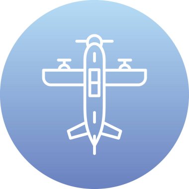 uçak ikonu vektör illüstrasyonu