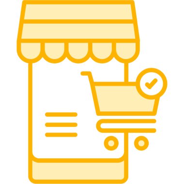 Alışveriş arabası simgesi basit tasarım