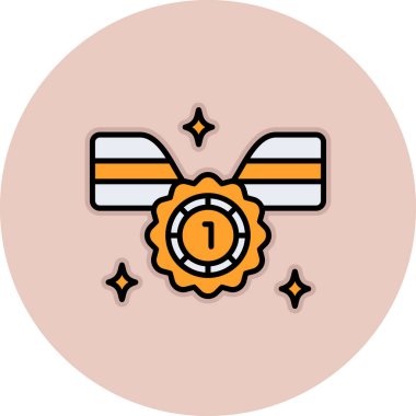 Rozet simge vektör çizim