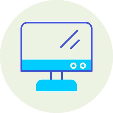 Bilgisayar. Web simgesi basit illüstrasyon