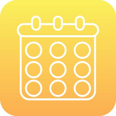 Takvim vektör simgesi modern basit vektör illüstrasyonu