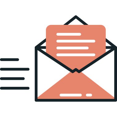 e-posta simgesi doldurulmuş - ana hatlar biçimi