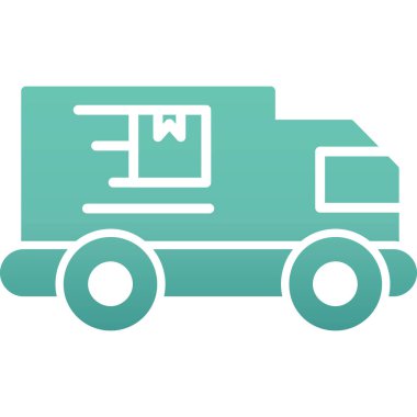 Kamyon simge vektör web ve mobil uygulaması tasarımı, kamyon logosu kavramı için izole üzerinde beyaz arka plan