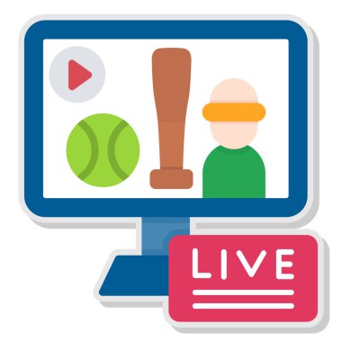 çevrimiçi spor simgesi vektör illüstrasyon grafik tasarımı