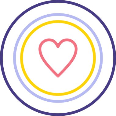 Kalp. Web simgesi basit illüstrasyon