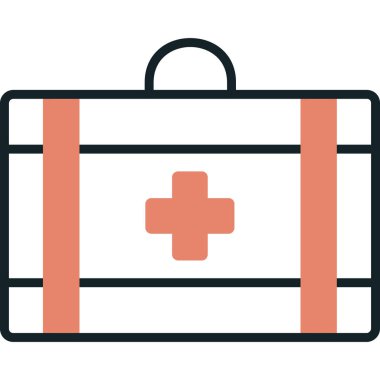 İlk yardım çantası. Basit resimleme