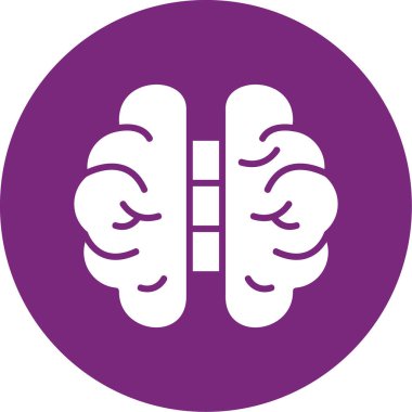 Beyin. Web simgesi basit illüstrasyon