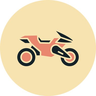motosiklet simgesi vektör illüstrasyonu