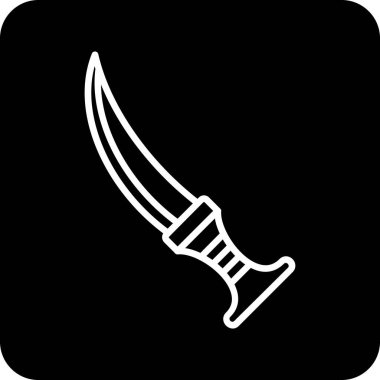 kılıç simgesi, vektör illüstrasyonu