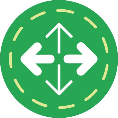 Yön ok ikonu vektör illüstrasyonu