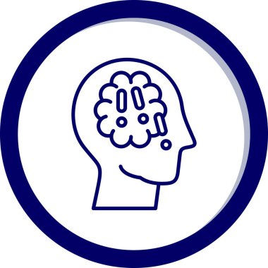 Beyin simgesinin vektör illüstrasyonu