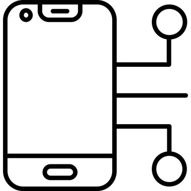 Smartphone Simgesi, vektör illüstrasyonu