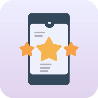 Reyting. Web simgesi basit illüstrasyon