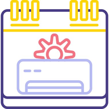 Takvim simgesi vektör illüstrasyonu