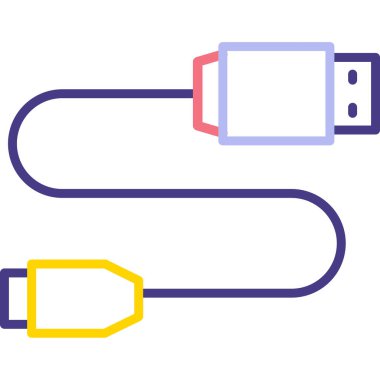 renk usb flash disk simgesi beyaz arkaplanda izole edildi. vektör