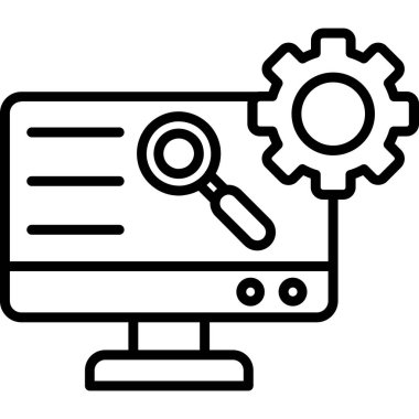 Web geliştirme simgesi vektörü. Ağ geliştirme işareti. izole edilmiş sınır sembolü çizimi