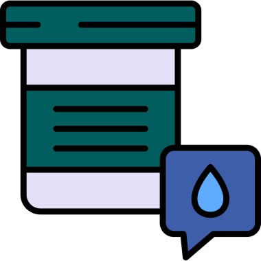 Su. Web simgesi basit illüstrasyon