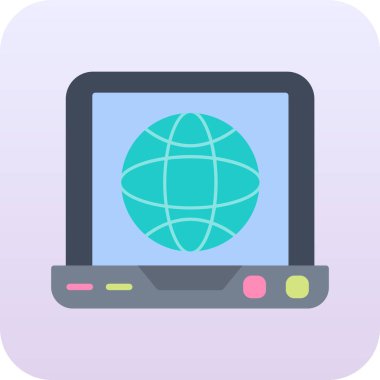 Küre. Web simgesi basit illüstrasyon