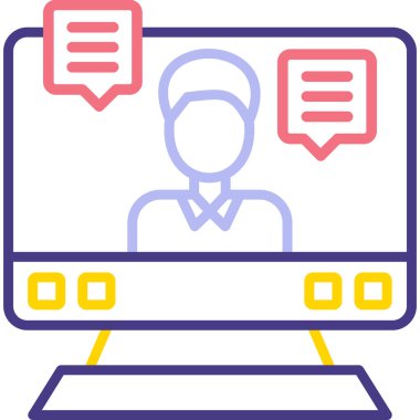 Bilgisayar. Web simgesi basit illüstrasyon