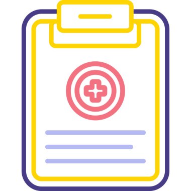 tıbbi pano simgesi vektör illüstrasyonu