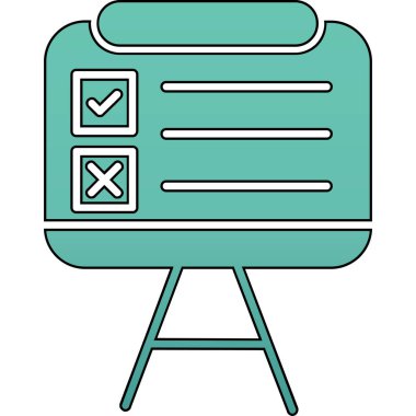 Kontrol listesi simgesi, vektör illüstrasyonu