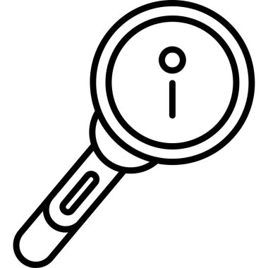 Büyüteç. Web simgesi basit illüstrasyon