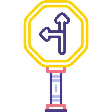 Trafik levhası. Basit illüstrasyon