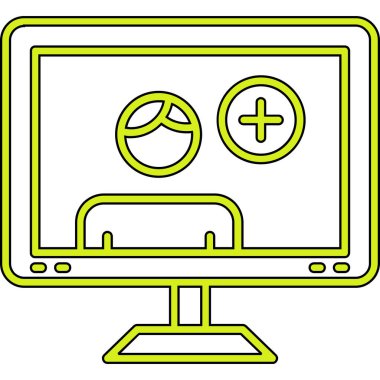 Dizüstü bilgisayar simgesi vektör çizimi