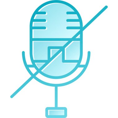 mikrofon simgesi vektör illüstrasyonu