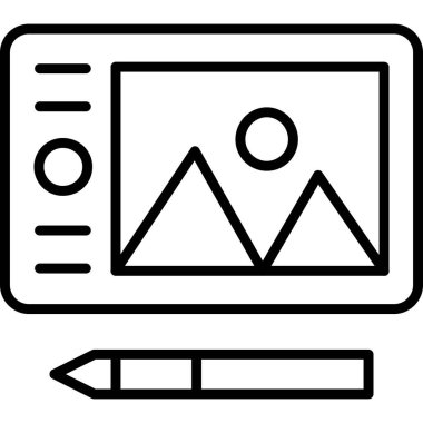 Bilgisayar ekranı. Web simgesi basit illüstrasyon