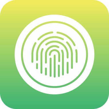 soyut arka grupta parmak izi simgesi izole edildi