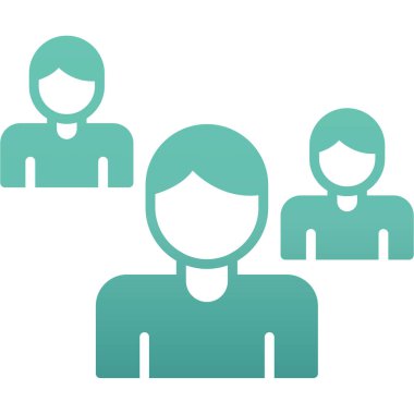 bir grup insan simgesi vektör illüstrasyon tasarımı