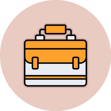 bavul ikonu vektör illüstrasyonu