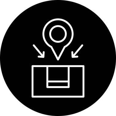 Moda biçimi izole edilmiş arkaplanda harita işaretleyici simgesi