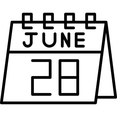 Takvim simgesi, vektör çizimi