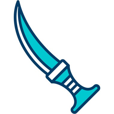 Hançer. Web simgesi basit illüstrasyon