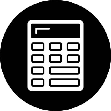 Hesap makinesi. Web simgesi basit illüstrasyon