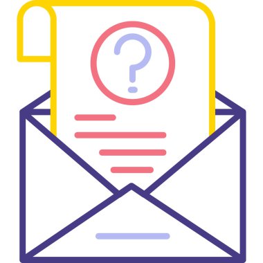 Mesaj var. Web simgesi basit illüstrasyon