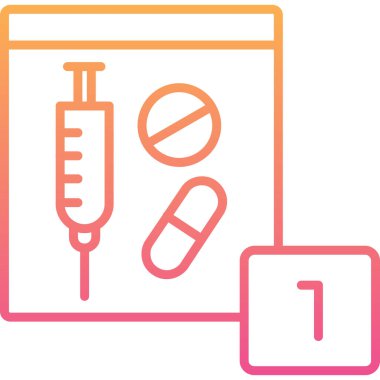 Tıp simgesi, vektör illüstrasyonu