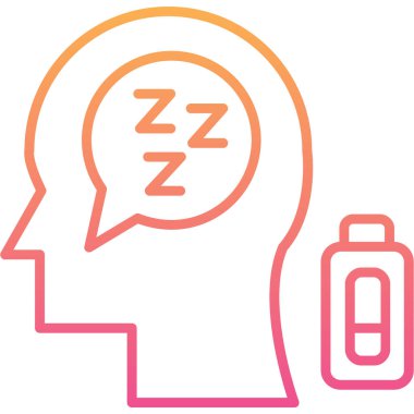 Uyuyordum. Web simgesi basit illüstrasyon