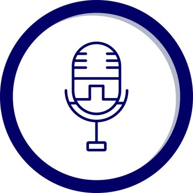 mikrofon simgesi vektör illüstrasyonu