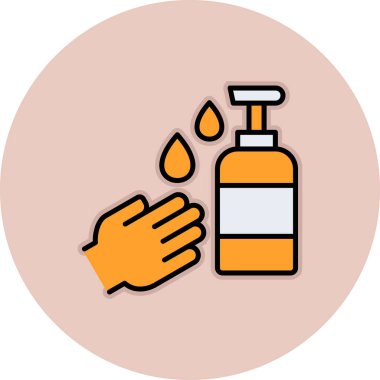 El yıkama vektörü çizimi.