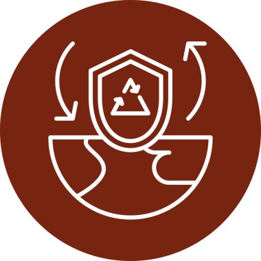 güzel eko çizgi vektör simgesi