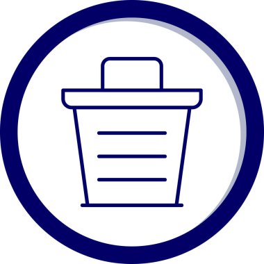 Çöp kutusu. Web simgesi basit illüstrasyon