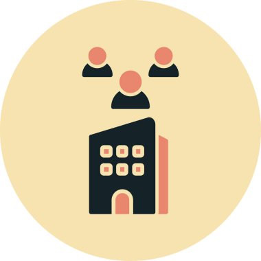 bina simgesi, vektör illüstrasyonu