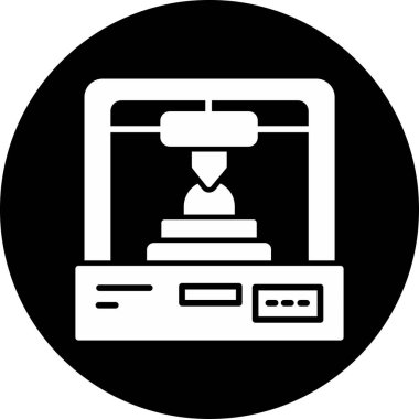 Yazıcı simgesi vektör illüstrasyonu