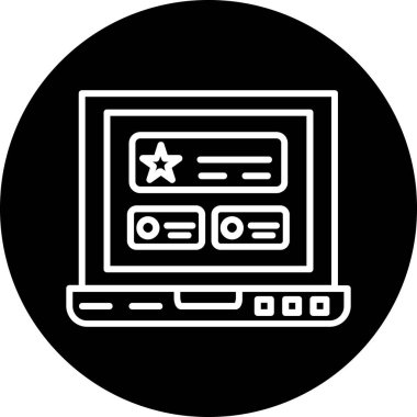 İnternet konseptinin web simgesi, vektör illüstrasyonu