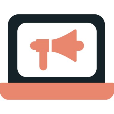 pazarlama vektörü renk çizgisi simgesi