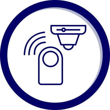 Kapalı devre televizyon. Web simgesi basit illüstrasyon